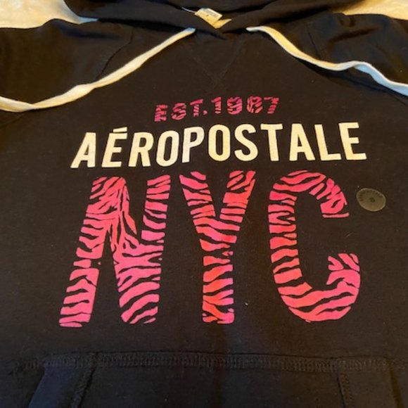 Aeropostale Aero Black NYC Hoodie Size S NWT - Picture 3 of 8